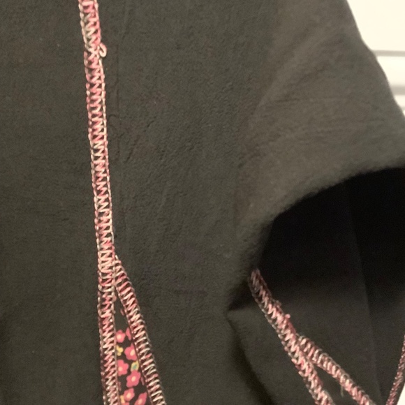 tommy n loulou vintage black maxi skirt x-large floral flare hem modest whimsy - Picture 10 of 15